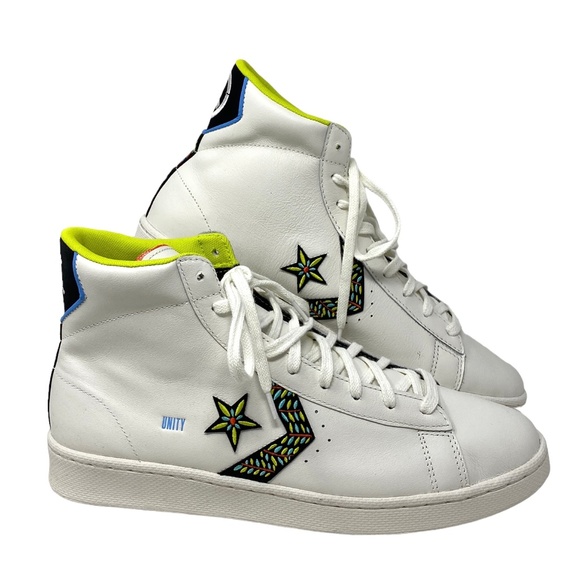Converse Pro Leather All Star High Top White Leather Men’s Sneakers Size 172187C - Picture 1 of 9